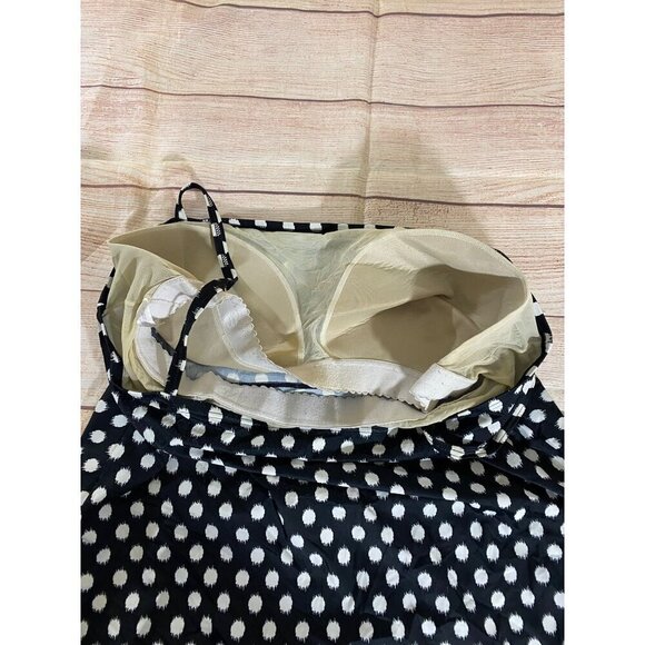 Swim By Cacique Women's Plus Size Polka Dot Tankini Top - 28 - Picture 7 of 9